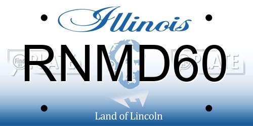 RNMD60 Illinois License Plate