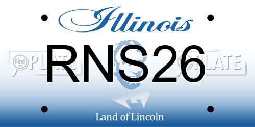 RNS26 Illinois License Plate