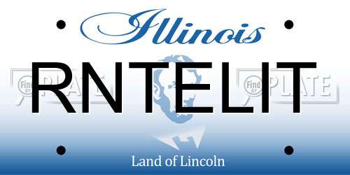 RNTELIT Illinois License Plate