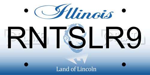 RNTSLR9 Illinois License Plate