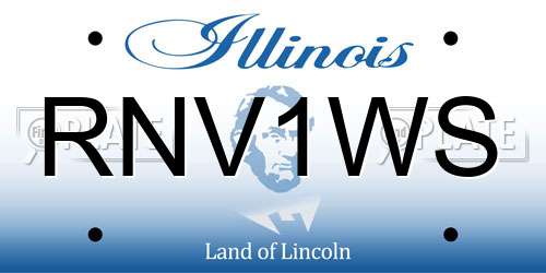 RNV1WS Illinois License Plate