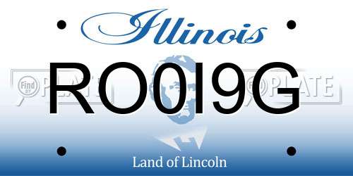 RO0I9G Illinois License Plate