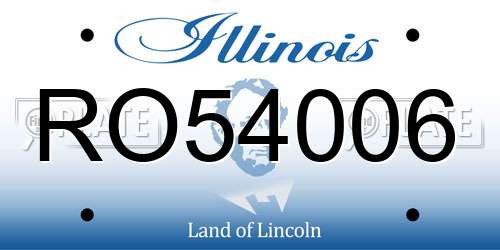 RO54006 Illinois License Plate
