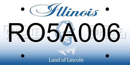 RO5A006 Illinois License Plate