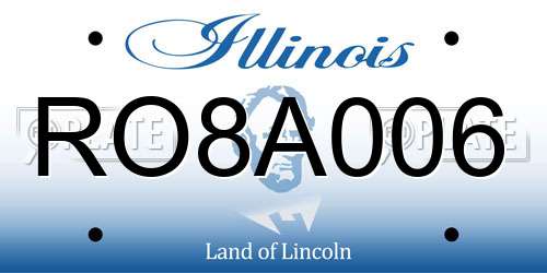 RO8A006 Illinois License Plate