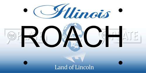 ROACH Illinois License Plate