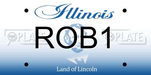 ROB1 Illinois License Plate
