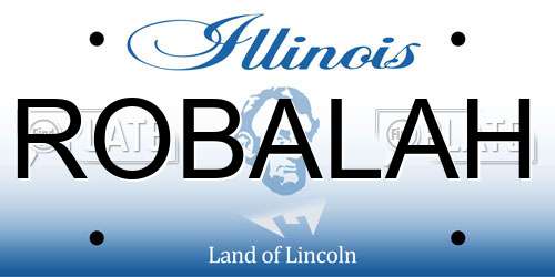 ROBALAH Illinois License Plate