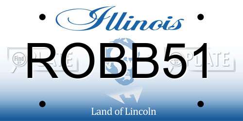 ROBB51 Illinois License Plate