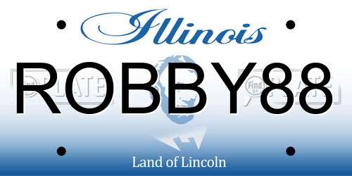 ROBBY88 Illinois License Plate