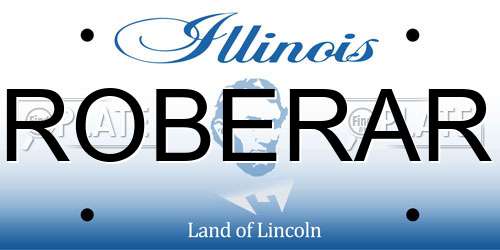 ROBERAR Illinois License Plate