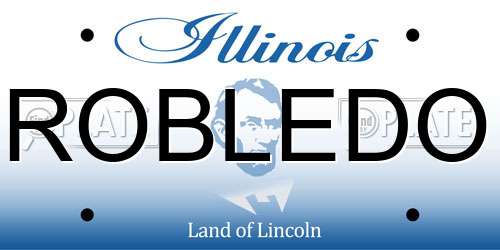 ROBLEDO Illinois License Plate