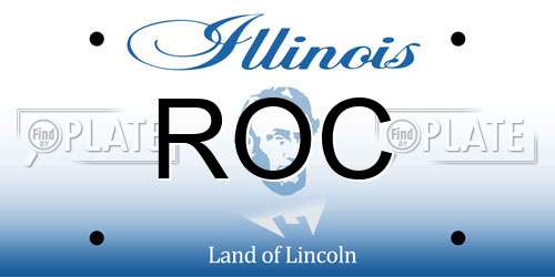 ROC Illinois License Plate