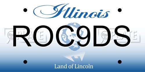 ROC9DS Illinois License Plate