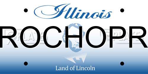 ROCHOPR Illinois License Plate