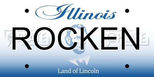 ROCKEN Illinois License Plate