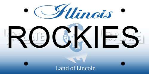 ROCKIES Illinois License Plate