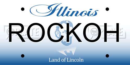 ROCKOH Illinois License Plate