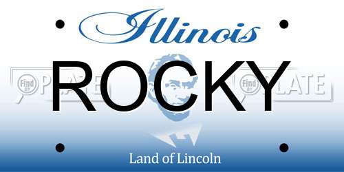 ROCKY Illinois License Plate