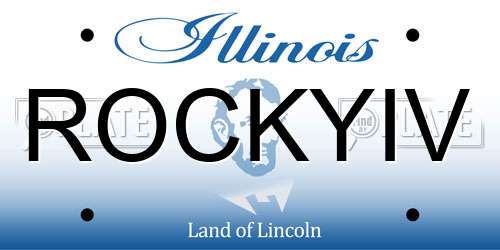 ROCKYIV Illinois License Plate