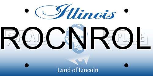 ROCNROL Illinois License Plate