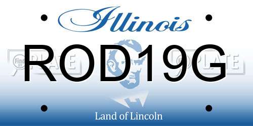 ROD19G Illinois License Plate