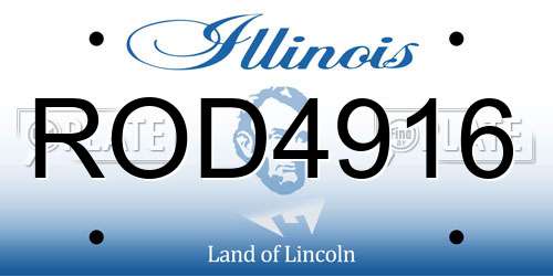 ROD4916 Illinois License Plate