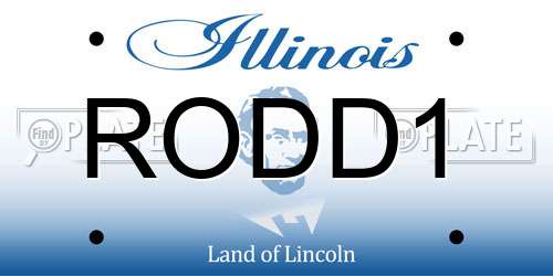 RODD1 Illinois License Plate