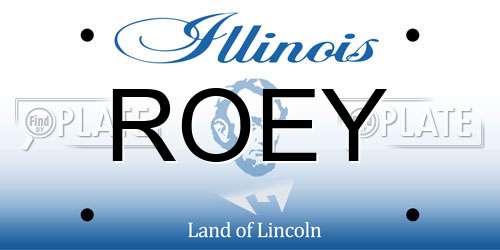 ROEY Illinois License Plate
