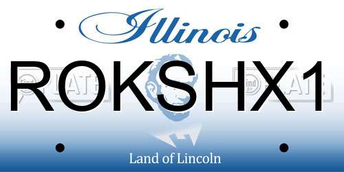 ROKSHX1 Illinois License Plate
