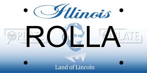 ROLLA Illinois License Plate