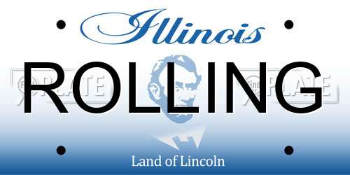 ROLLING Illinois License Plate