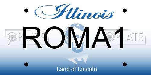 ROMA1 Illinois License Plate