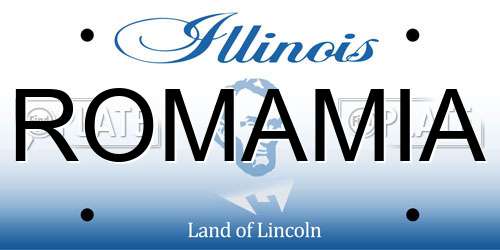 ROMAMIA Illinois License Plate