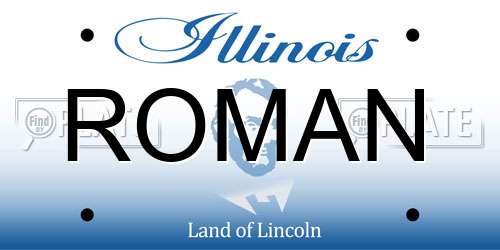 ROMAN Illinois License Plate