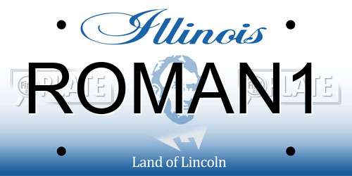 ROMAN1 Illinois License Plate