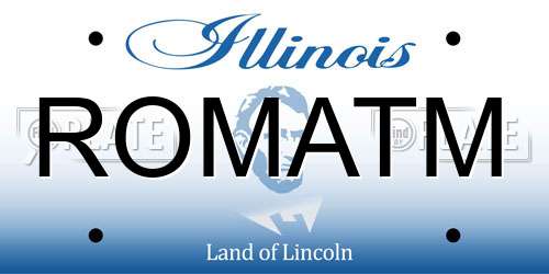 ROMATM Illinois License Plate