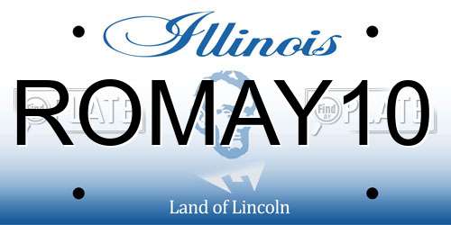 ROMAY10 Illinois License Plate
