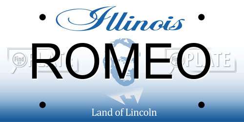 ROMEO Illinois License Plate