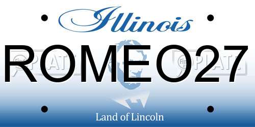 ROMEO27 Illinois License Plate