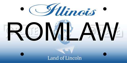 ROMLAW Illinois License Plate