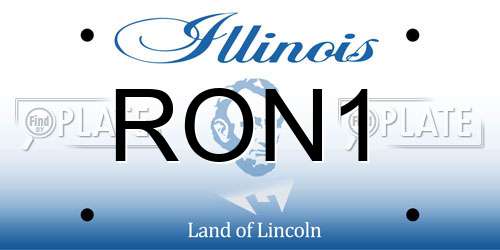 RON1 Illinois License Plate