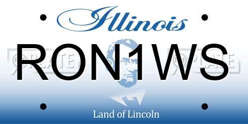 RON1WS Illinois License Plate