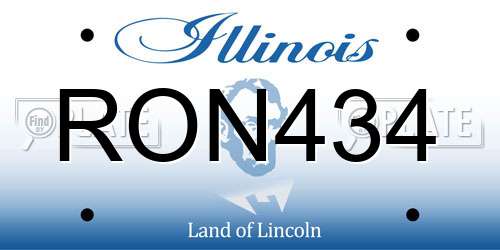 RON434 Illinois License Plate