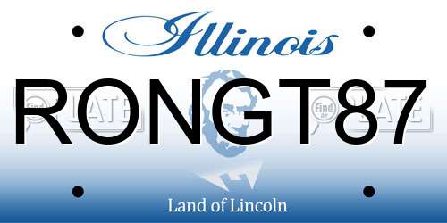 RONGT87 Illinois License Plate