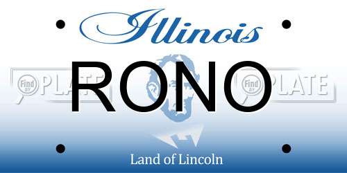 RONO Illinois License Plate