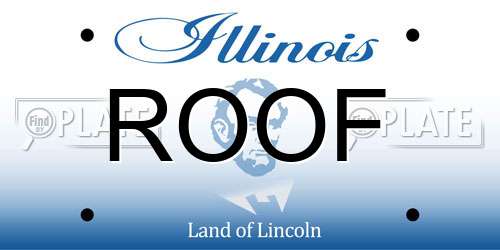 ROOF Illinois License Plate
