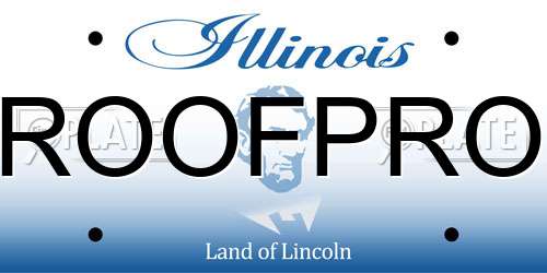 ROOFPRO Illinois License Plate