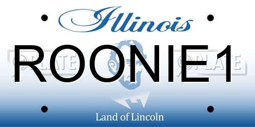 ROONIE1 Illinois License Plate