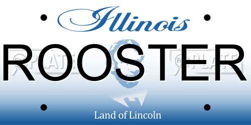 ROOSTER Illinois License Plate